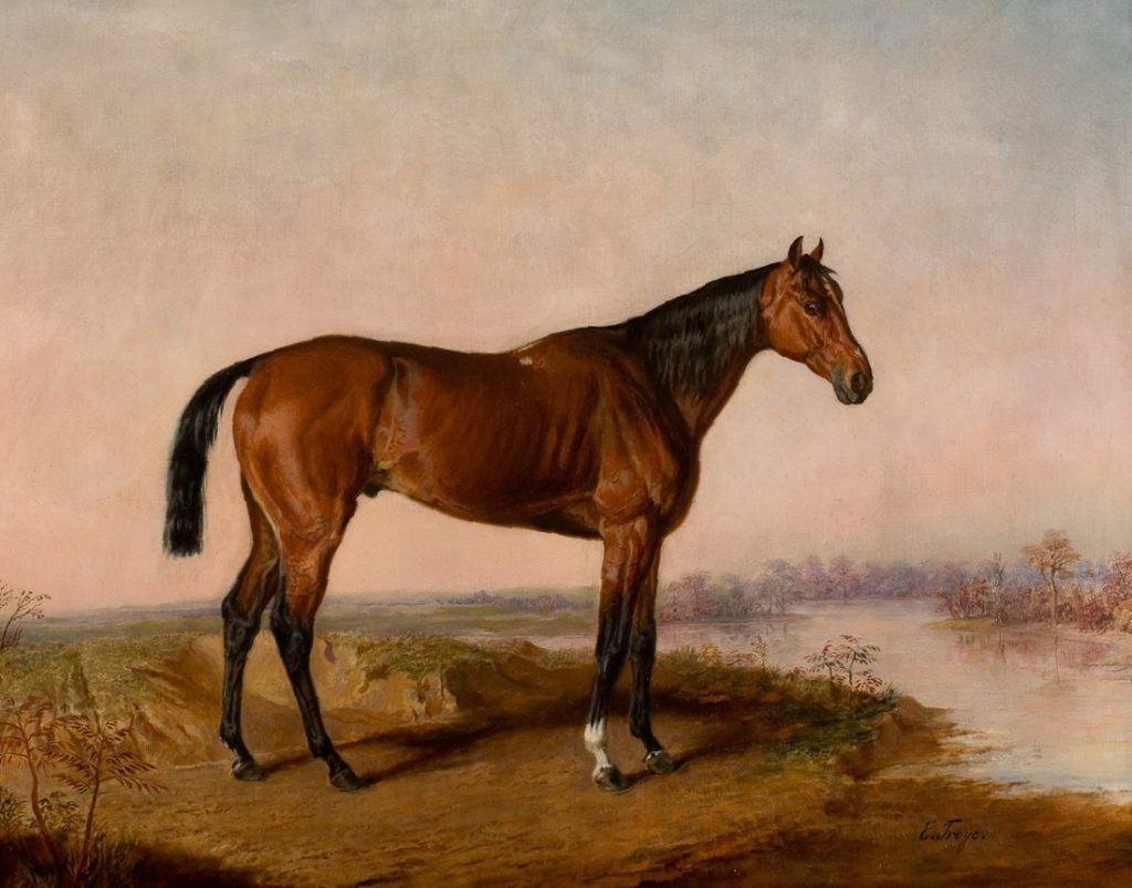 Kentucky, the First Winner of the Travers Stakes, Immortalized in Oil ...